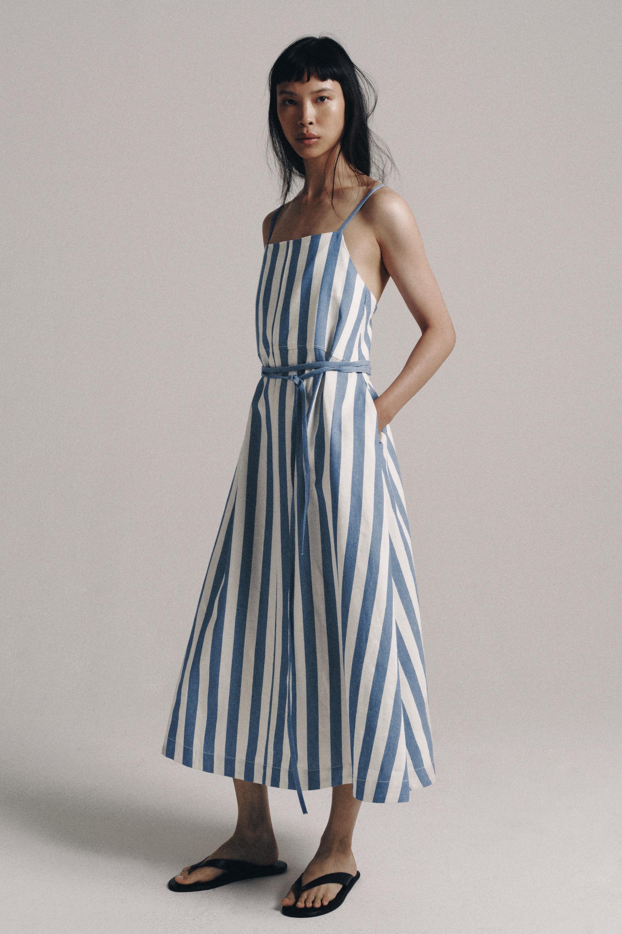 ZW COLLECTION STRIPED MIDI DRESS